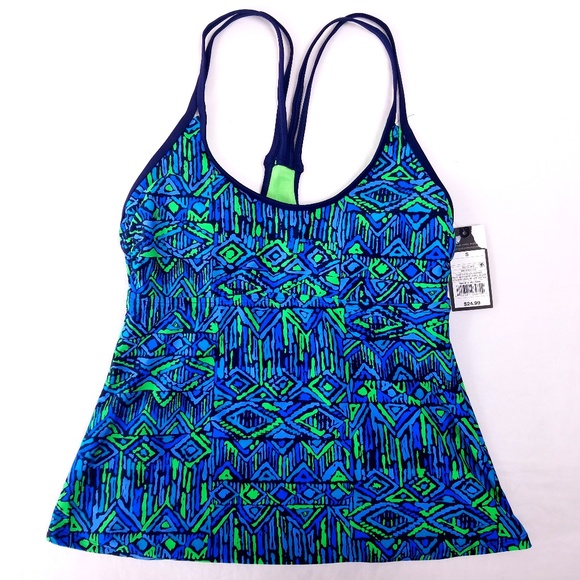 Mossimo Racer Back Tankini Top Size Small - Picture 4 of 8